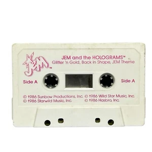 1986 Jem and the Holograms doll Accessory Glitter n Gold Cassette Tape - Imagen 1 de 7