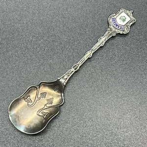 Ireland Souvenir Spoon 4” Enameled Tip Silverplate Shamrock Vintage Collectible - Picture 1 of 5
