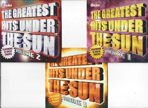 THE GREATEST HITS UNDER THE SUN - 3 DISCS - SUN PROMO MUSIC CDS - Picture 1 of 7
