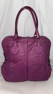 ❤️$2400 ITALY TODS Lilac Real Soft Leather Novak Bag Double Satchel Handbag - Picture 1 of 13