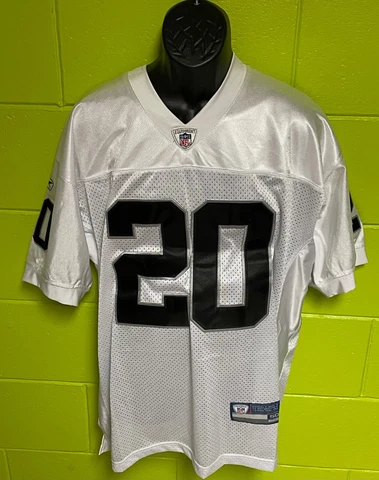 Men's 50 Reebok NFL Oakland Raiders Darren McFadden #20 Jersey Heavyweight SEWN Cover