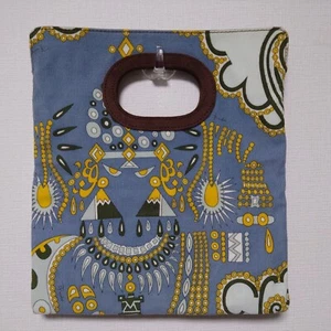Emilio Pucci bag handbag clutch bag purse small Pucci Canvas blue - Picture 1 of 9
