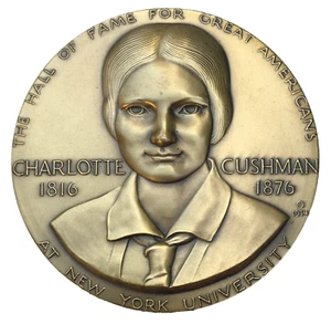 Charlotte Cushman Hall of Fame for Great Americans Medal 1974 by Robert Weinman - Picture 1 of 2