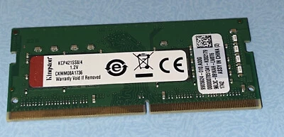 Kingston KCP421SS8/4 4GB Laptop RAM PC4 - 17000 DDR4 2133 Memory Module - Image 1 of 2