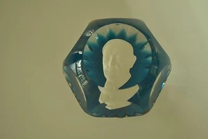 France Baccarat Sulphide, Woodrow Wilson by M. Renard, Lmt. Edition, 1971, F256 - Picture 1 of 4