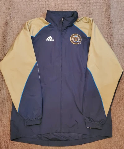 Adidas PHILADELPHIA UNION Blue & Gold Men's Jacket - Large Cover