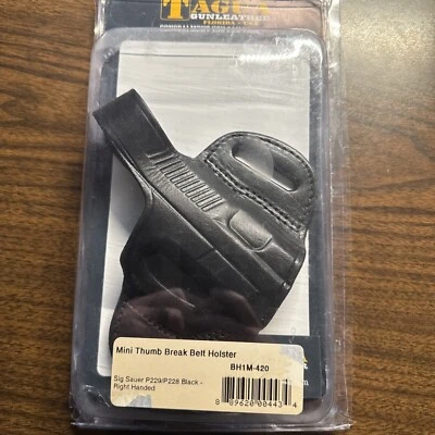 Tagua Mini Thumb Break Holster for Sig Sauer P229/P228 Black Leather Right Hand - Image 1 of 3