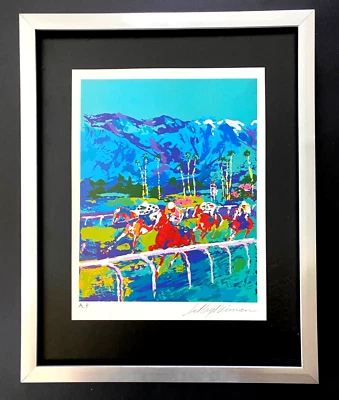 LeRoy Neiman "Santa Anita" Signed Pop Art Mounted and Framed - Image 1 of 3