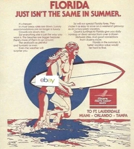 OZARK AIR LINES FLORIDA JUST ISN'T THE SAME IN SUMMER TO MIAMI-TAMPA ORLANDO AD - Bild 1 von 1