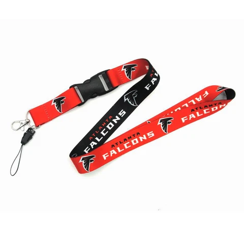 Atlanta Falcons NFL Double-Sided Detachable Keychain Lanyard NEW Cover