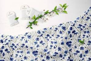 Floral Linen Fabric By The Yard, Natural Printed Linen Fabric By The Yard 