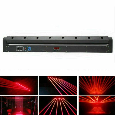 8 Eye Laser Projector Red Laser Light DMX512 DJ Disco Stage Party AC100~240V - Image 1 of 4