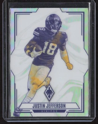 2023 Panini Phoenix #CON-1 Justin Jefferson Contours Silver Seismic - Image 1 of 2