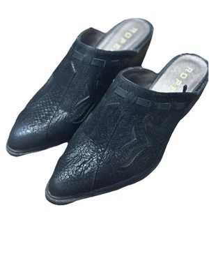 Roper Western Womens Shoes Size 7 1/2 shoes Black Mules - Image 1 of 4