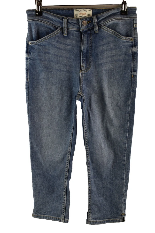 FAT FACE Blue Straight Jeans size Uk 8R Womens Sway Capri Casual Outdoors - Image 1 of 4