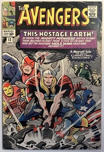 Avengers #12  Mole Man Appearance/ Jack Kirby Cover  (Marvel 1965) - Picture 1 of 24