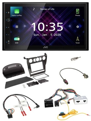 JVC DAB 2DIN Lenkrad Bluetooth USB Autoradio für BMW 5er 2007 E60 ohne iDrive - Bild 1 von 4