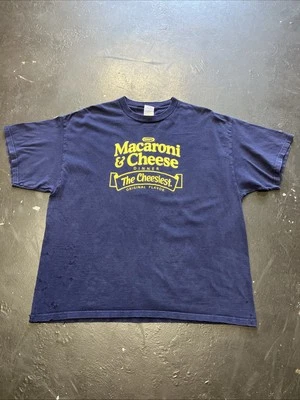 Camiseta De Colección Y2K Distressed Kraft Macarrones y Queso Azul Delta EE. UU. Gráfica XL Foto 1 de 4