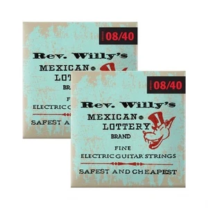 2 Sets Dunlop Rev Willy's Billy Gibbons Signature Guitar Strings 08-40 - Picture 1 of 6