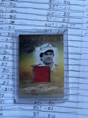 2013 Press Pass Legends - Pieces of History Terry Labonte #PH-TL Silver /75 GU  - Image 1 of 2