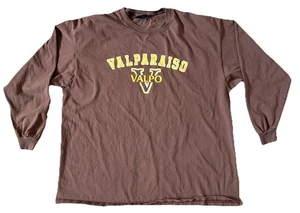 Vintage Valparaiso Valpo Beacons Steve & Barry’s Brown Long Sleeve Shirt Men 2XL - Picture 1 of 6