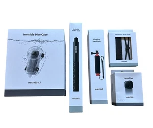 Estuche de buceo invisible Insta360 X5 palo para selfies agarre flotante tapa de lente envoltura de muñeca - Imagen 1 de 6
