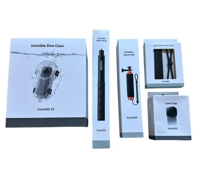 Estuche de buceo invisible Insta360 X5 palo para selfies agarre flotante tapa de lente envoltura de muñeca Foto 1 de 4