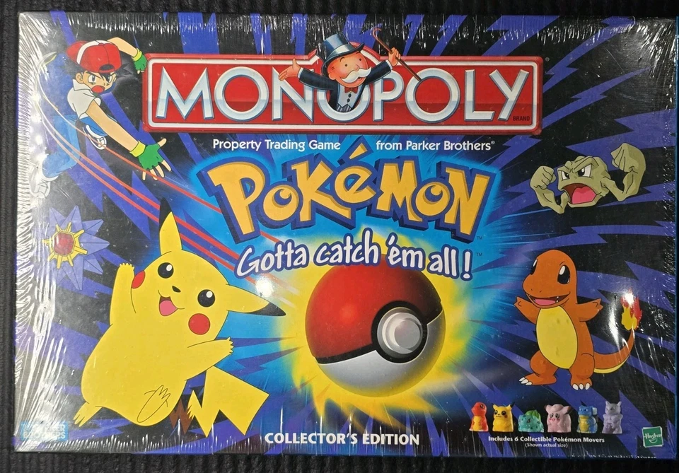 1999 HASBRO POKEMON COLLECTOR'S EDITION MONOPOLY BOARD GAME FACTORY SEALED NEW - Image 1 of 4