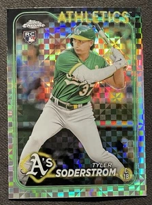 2024 Topps Chrome Baseball Tyler Soderstrom Xfractor RC #298 Athletics - Picture 1 of 2