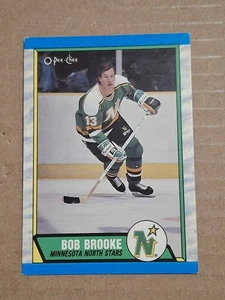 1989-90 BOB BROOKE O PEE CHEE OPC NHL CARD #215 NORTH STARS NY RANGERS - Picture 1 of 2