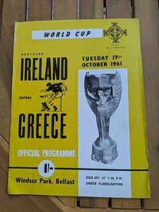 Northern Ireland v Greece 1961 World Cup Qualifier. - Picture 1 of 2