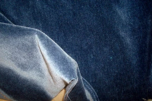Remnant Kerry Joyce MOHAIR Velvet Fabric Scala Cadet Blue Upholstery 47" x 77" - Picture 1 of 5
