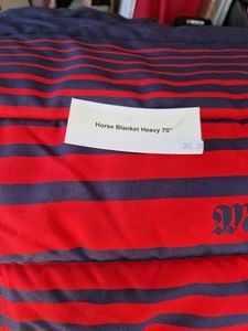 Manta alfombra Masta 70" pesado invierno caballo pesado en rojo/azul. - Imagen 1 de 11