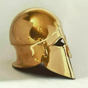 Medieval Greek Helmet Corinthian Helmet Knight Brass plating Helmet - Picture 1 of 3