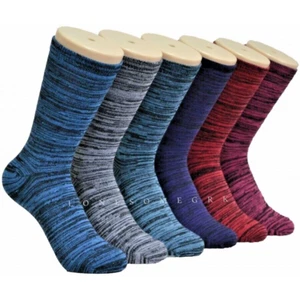 6 / 12 Pairs Womens Super Soft Light/Medium Weight Thickness Fashion Crew Socks - Picture 1 of 2