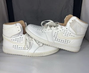 NIKE AIR JORDAN 1 RETRO HIGH WHITE VACHETTA TAN SZ 13 845018-142 RARE - Picture 1 of 7