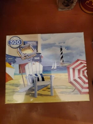 Mega 500 Piece Beach Gift Box Puzzle New - Image 1 of 4