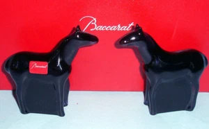 Baccarat Cristal Arca de Noé Caballo de Medianoche 2 Piezas Figura Loet Francia 2605125 Nuevo - Imagen 1 de 6