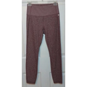 Gaiam Capri Yoga Pants Heathered Burgundy Red Leggings Acitvewear Size S - Picture 1 of 12