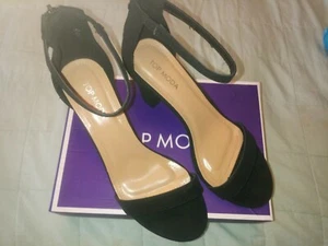 Top Moda Hannah 1 Black Size 10 Womens 3 Inch Heel Sandal - Picture 1 of 5