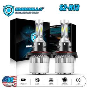 2000W 300000LM H13 9008 LED Headlight Bulbs High Low Beam Kit Super Bright 6000K - Picture 1 of 12