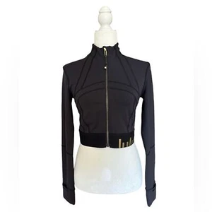 NWOT Lululemon Define Jacket Cropped Limited Edition Full Zip Black Gold Size 6 - Picture 1 of 4