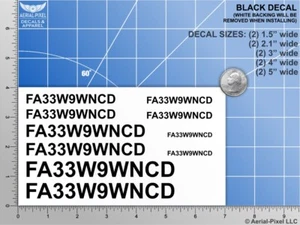 FAA Drohne Registrierungsnummer Aufkleber für DJI Air 3, Air 2S, Mavic 3, Mini 3 Pro - Bild 1 von 21