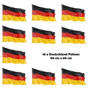 10 x Deutschland Flagge Deutsche Fahne 60cm x 90cm Fussball Public Viewing - Bild 1 von 1
