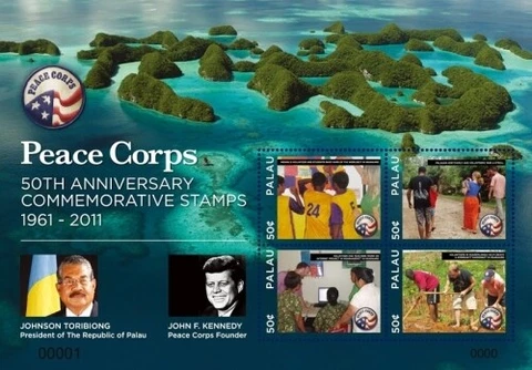 Palau - 2011 - Peace Corps 50th Anniversary - Sheet of Four  - MNH Cover