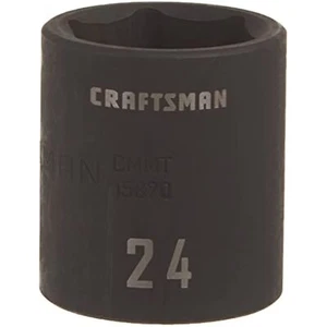 CRAFTSMAN Shallow Impact Socket, Metric, 1/2-Inch Drive, 24mm (CMMT15870) - Picture 1 of 4