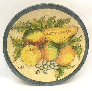 "Plato de pared de cerámica artística grande CASAL México fruta decorativa 15""" - Imagen 1 de 3