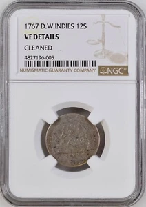 1767 Danish West Indies 12 Skilling NGC VF Details Silver Coin Christian VII - Picture 1 of 4