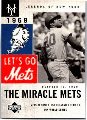 2001 UD "LEGENDS OF NEW YORK" The Miracle Mets #82 1969 Mets 1st World Series W - Image 1 of 2