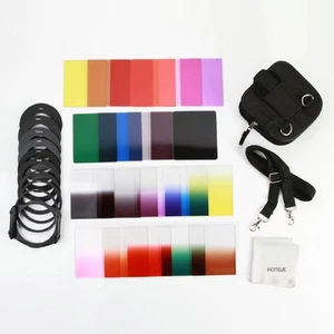Full Gradual Color ND Filter + Adapter Rings Holder Case Cloth Kit For Cokin P - Picture 1 of 5